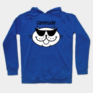 Cattitude 2 - Frosty White Hoodie